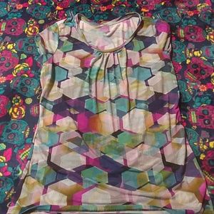 Awesome Kaleidoscope Print top size L